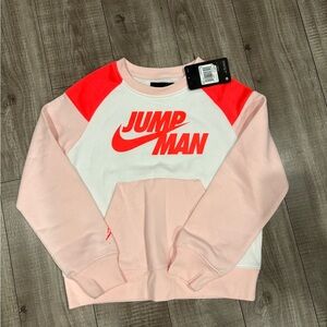 Nike Kids Pink and White Jumpman Sweatshirt